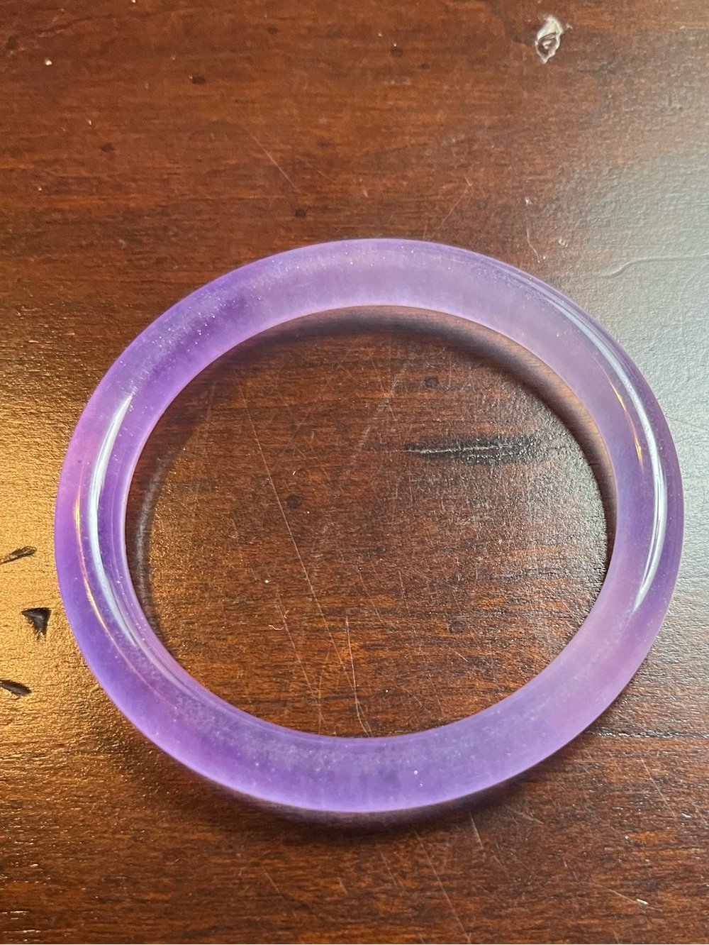 Pretty Natural Lavender Jadeite Jade Gemstone Bangle Bracelet 60mm Jewelry-New